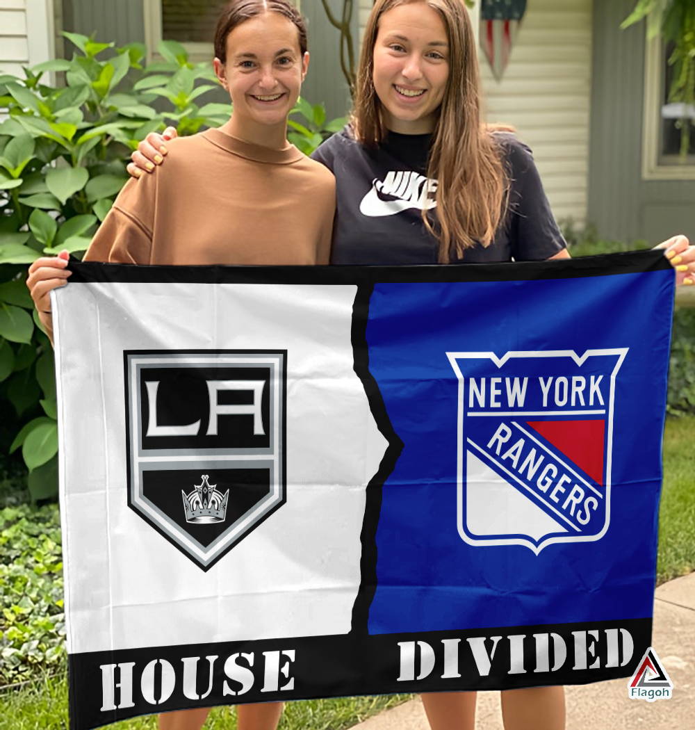 Kings vs Rangers House Divided Flag, NHL House Divided Flag - Image 3