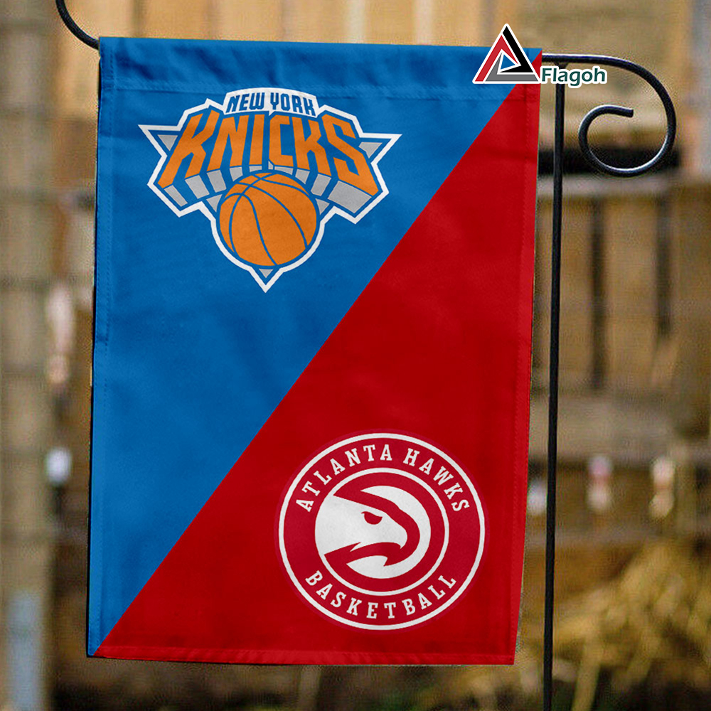 Knicks vs Hawks House Divided Flag, NBA House Divided Flag