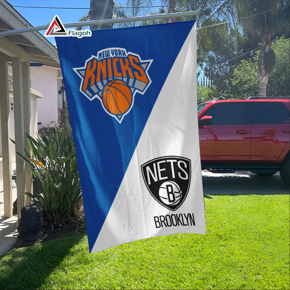 Knicks vs Nets House Divided Flag, NBA House Divided Flag - Image 4