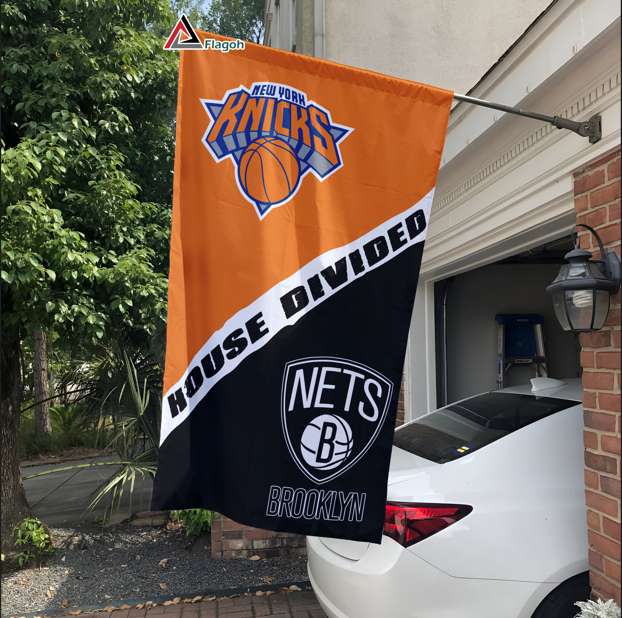 Knicks vs Nets House Divided Flag, NBA House Divided Flag - Image 3