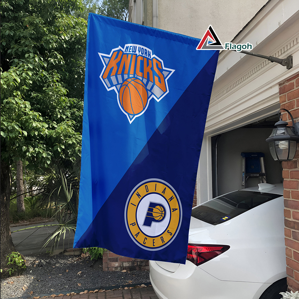 Knicks vs Pacers House Divided Flag, NBA House Divided Flag - Image 3
