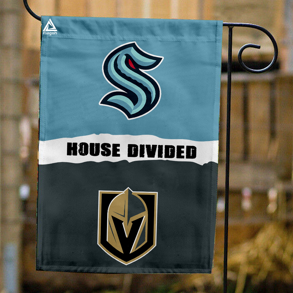Kraken vs Golden Knights House Divided Flag, NHL House Divided Flag