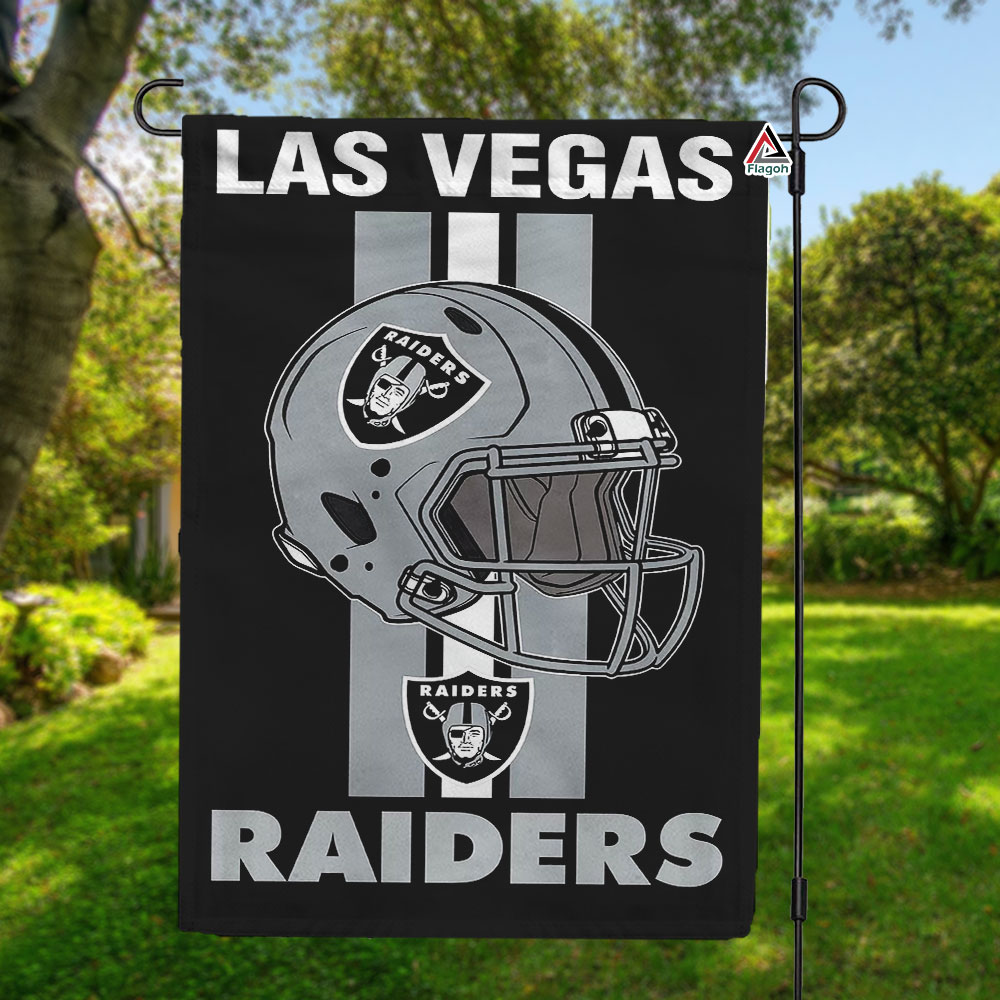 Las Vegas Raiders Helmet Vertical Flag, Raiders NFL Outdoor Flag