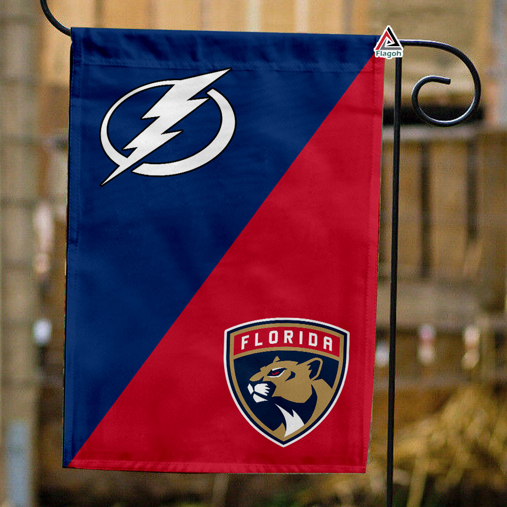Lightning vs Panthers House Divided Flag, NHL House Divided Flag