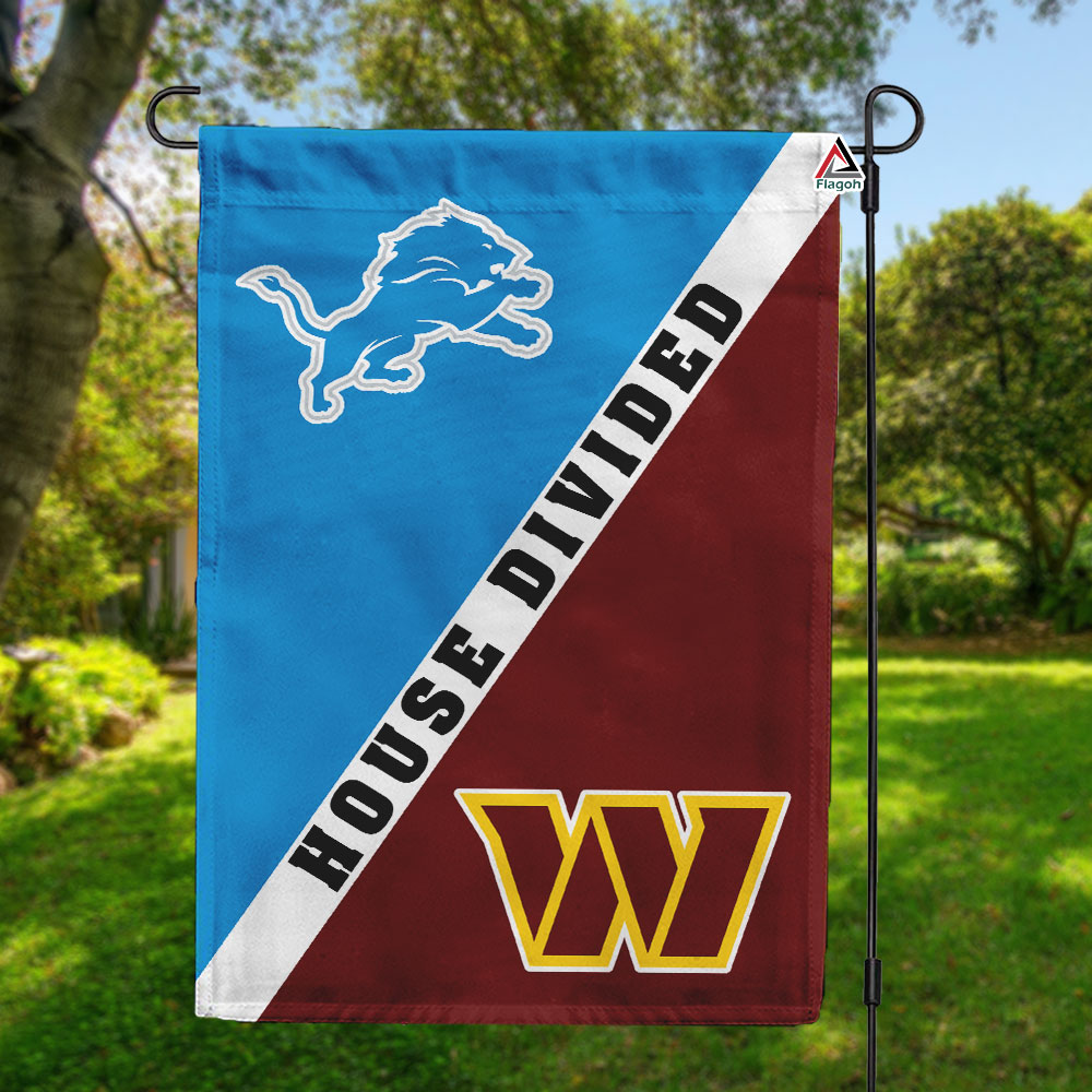 Lions vs Commanders House Divided Flag, NFL House Divided Flag