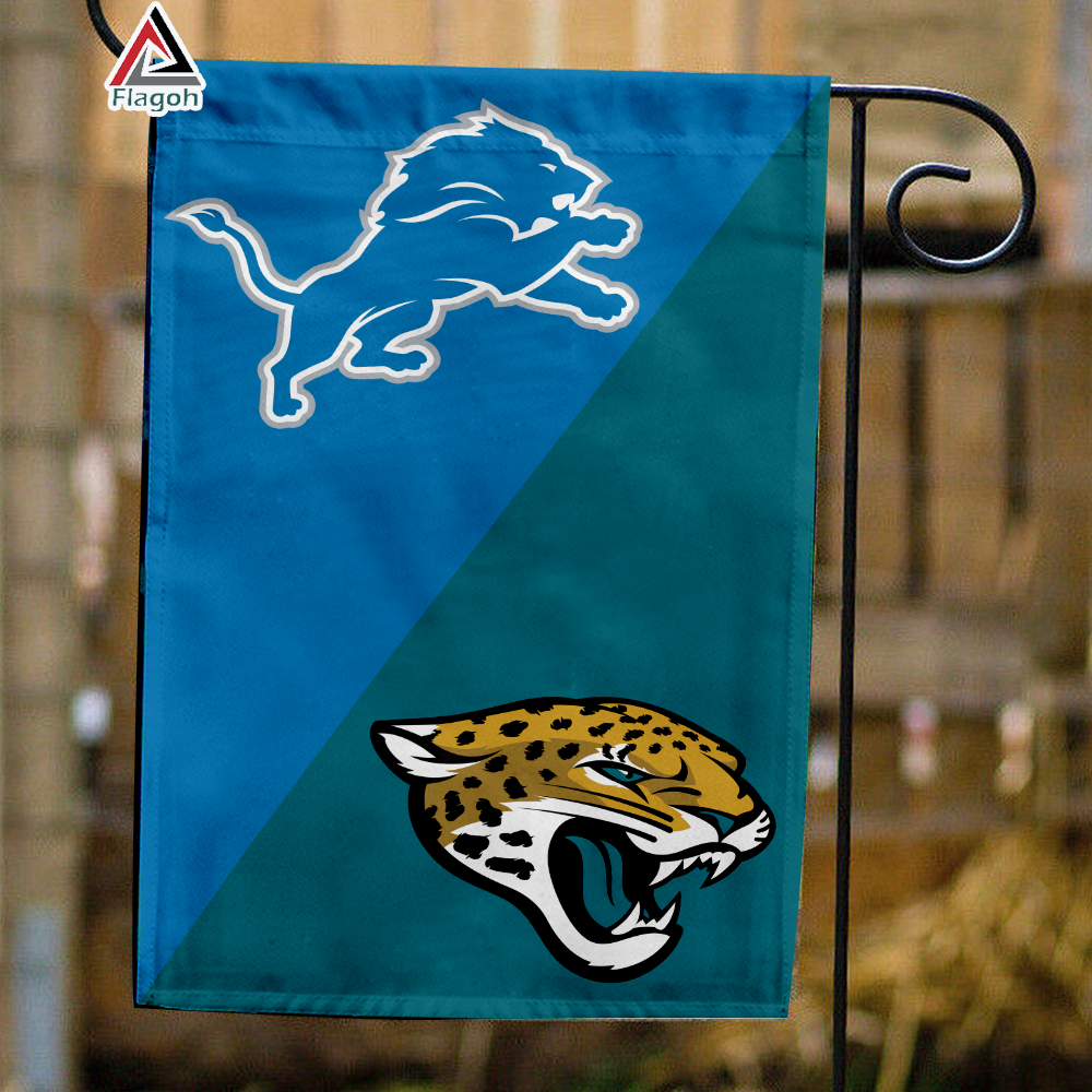 Lions vs Jaguars House Divided Flag, NFL House Divided Flag
