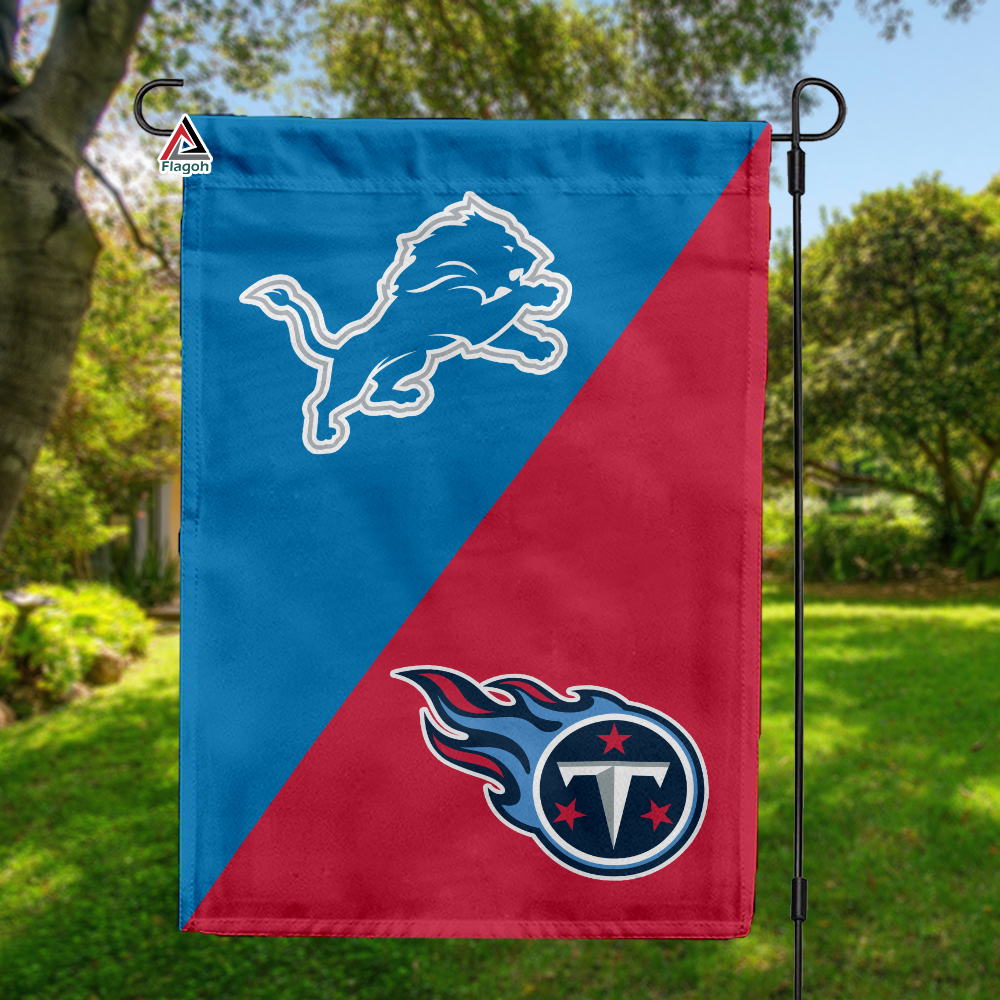 Lions vs Titans House Divided Flag, NFL House Divided Flag