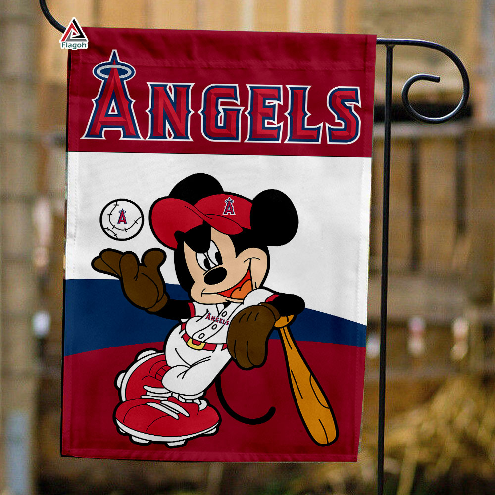 Los Angeles Angels x Mickey Baseball Flag, MLB Premium Flag