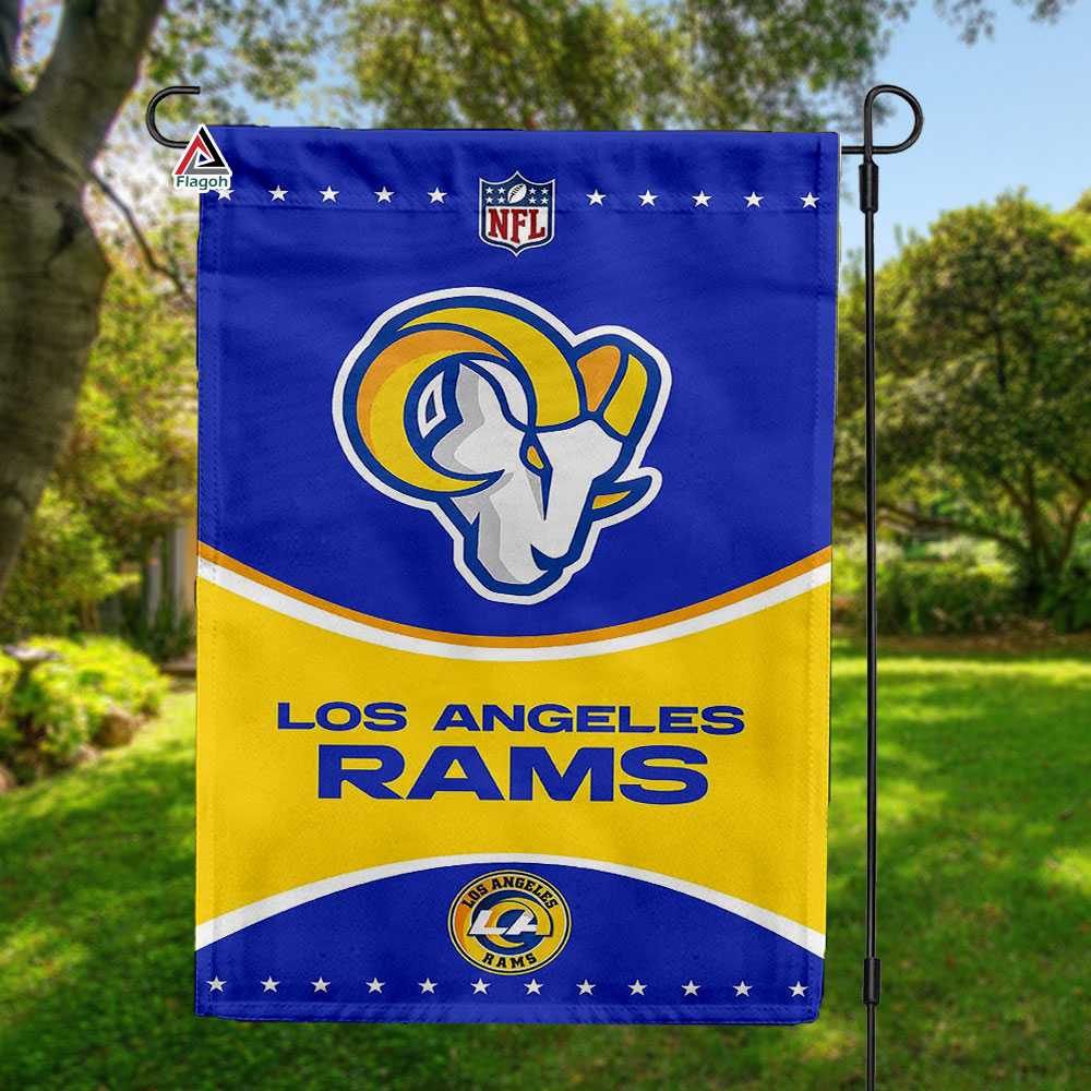Los Angeles Rams Football Team Flag, NFL Premium Two-sided Vertical Flag