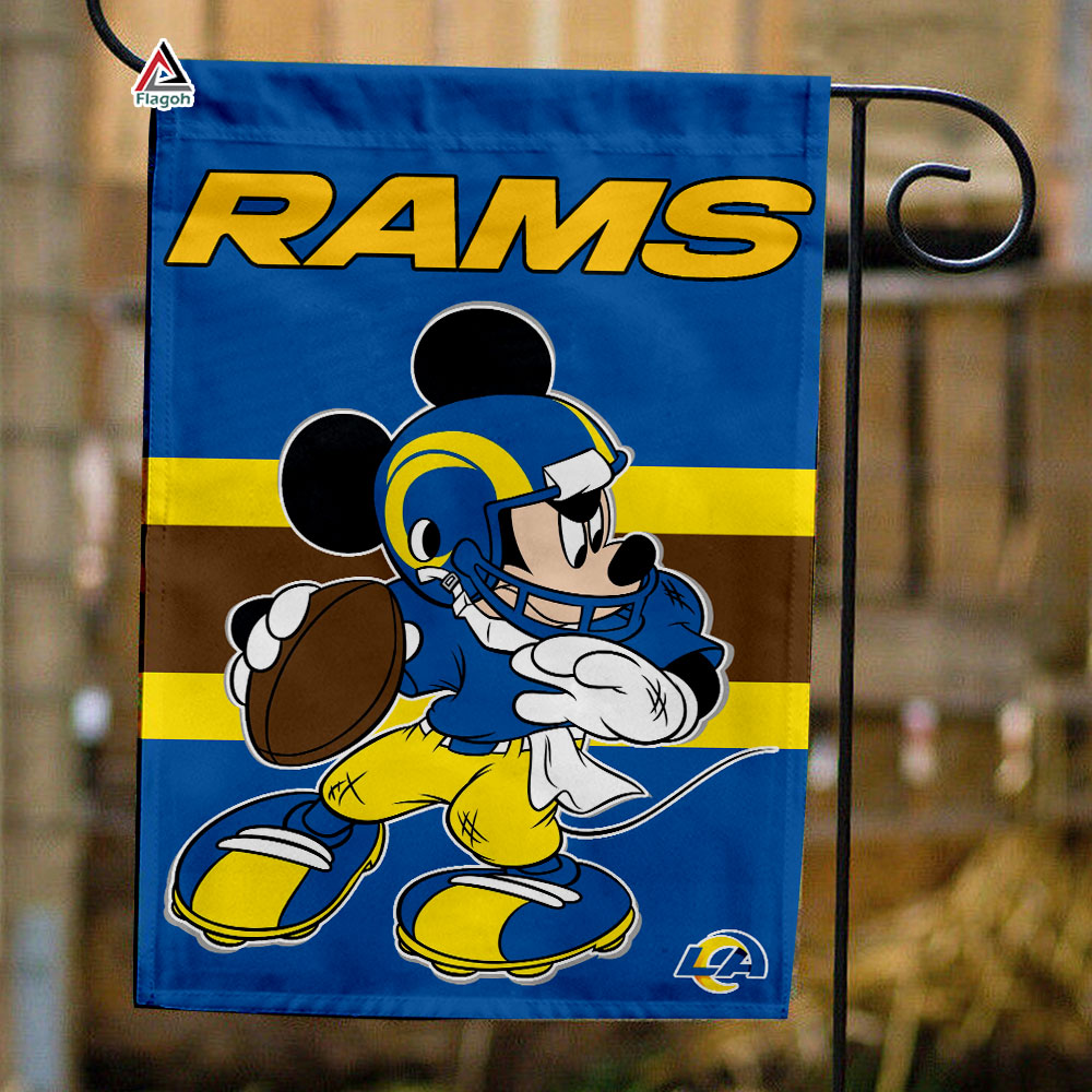 Los Angeles Rams x Mickey Football Flag, NFL Premium Flag