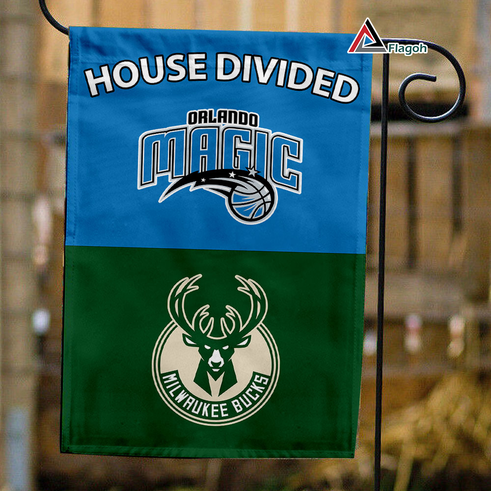 Magic vs Bucks House Divided Flag, NBA House Divided Flag