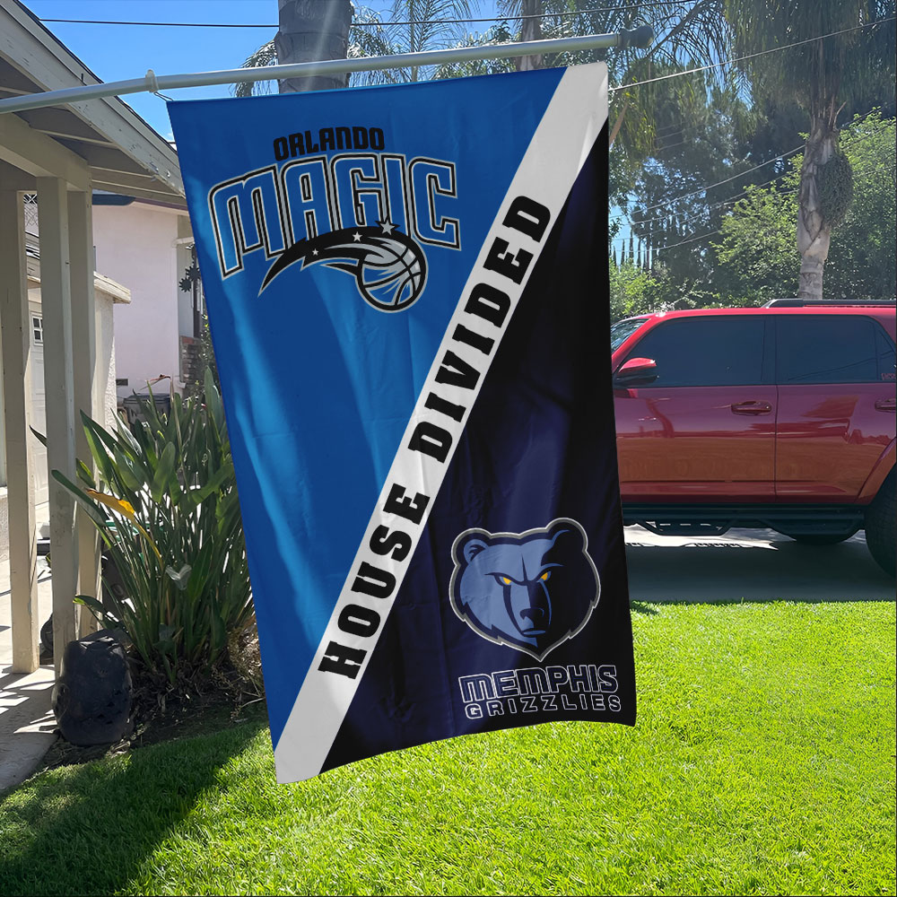 Magic vs Grizzlies House Divided Flag, NBA House Divided Flag - Image 5