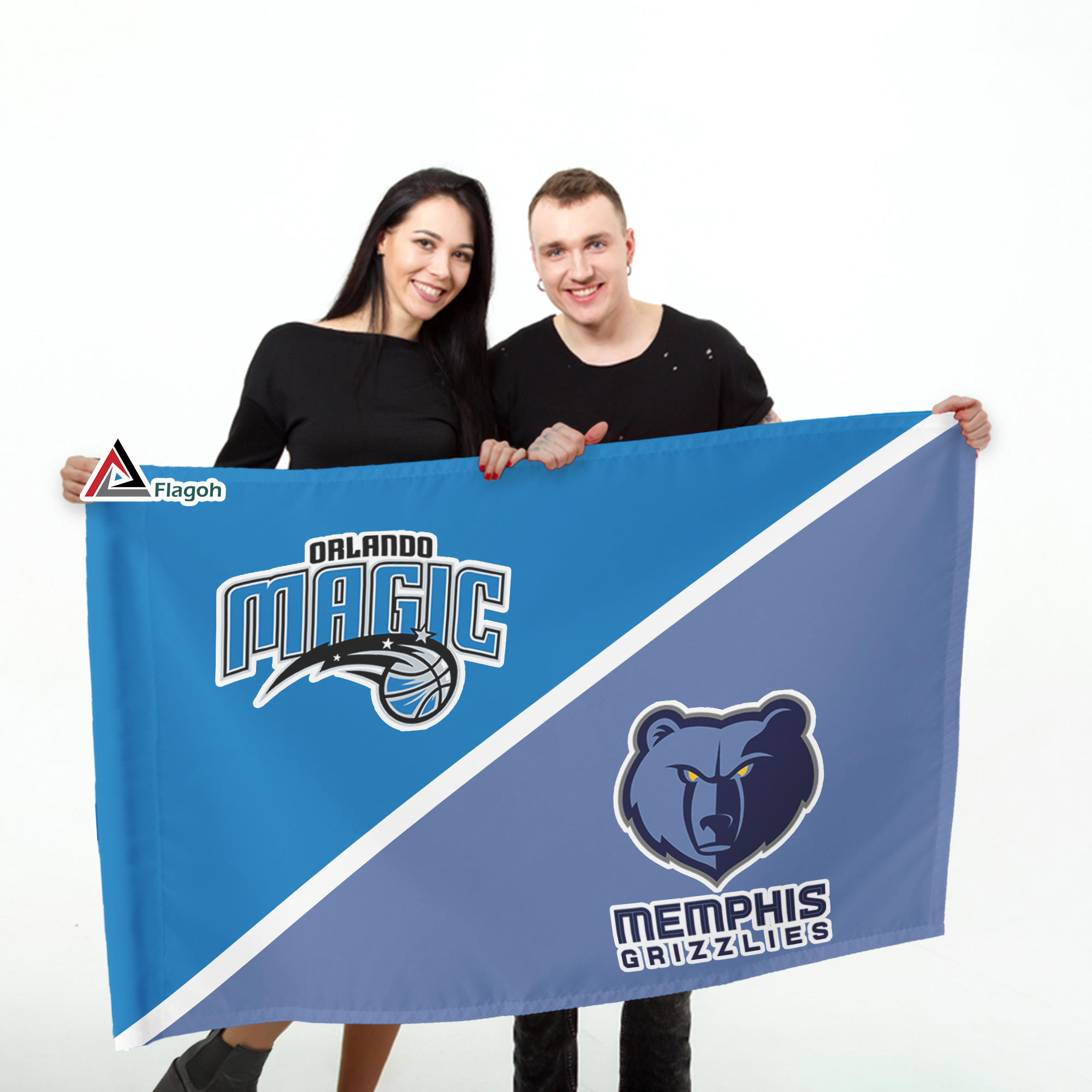 Magic vs Grizzlies House Divided Flag, NBA House Divided Flag - Image 4