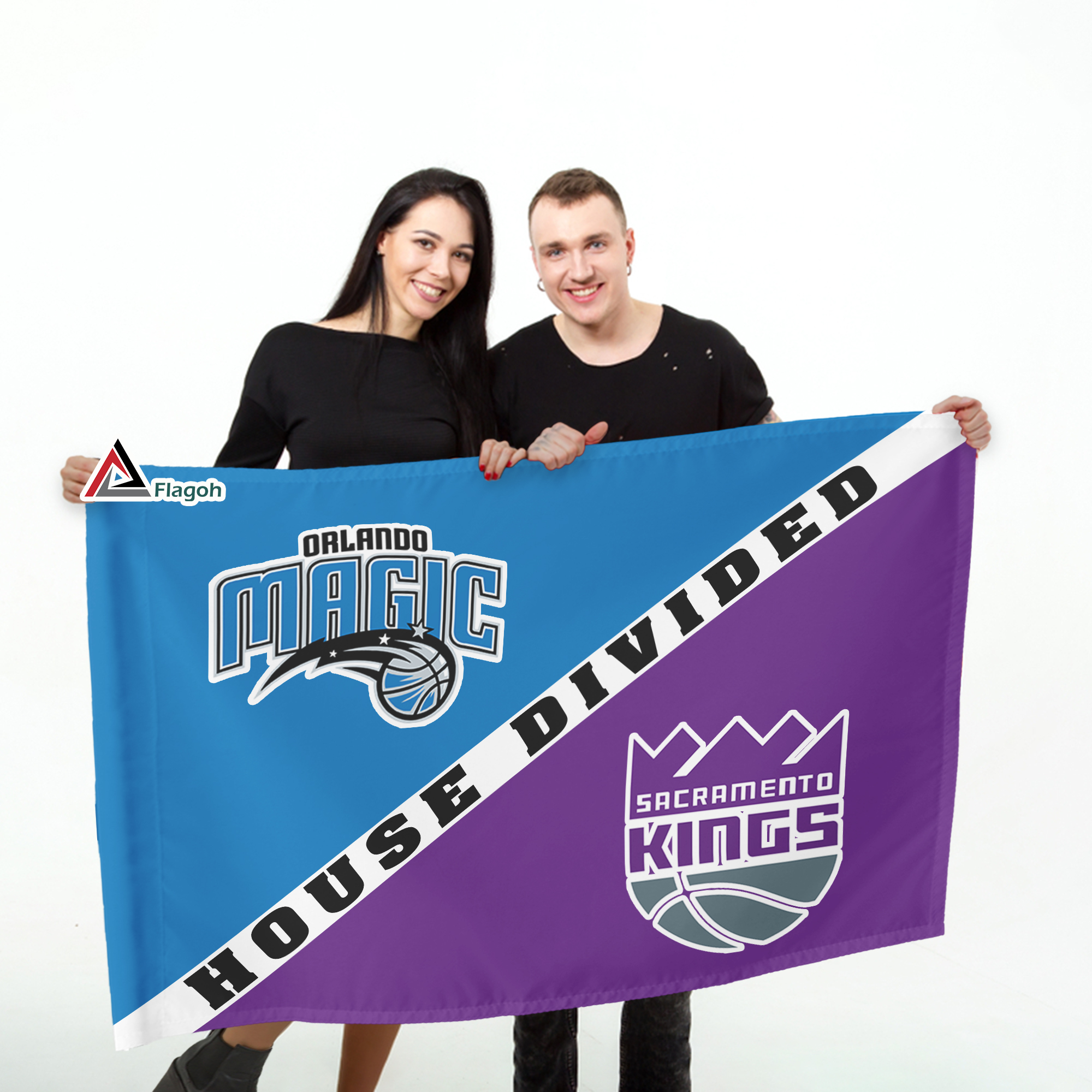 Magic vs Kings House Divided Flag, NBA House Divided Flag - Image 4