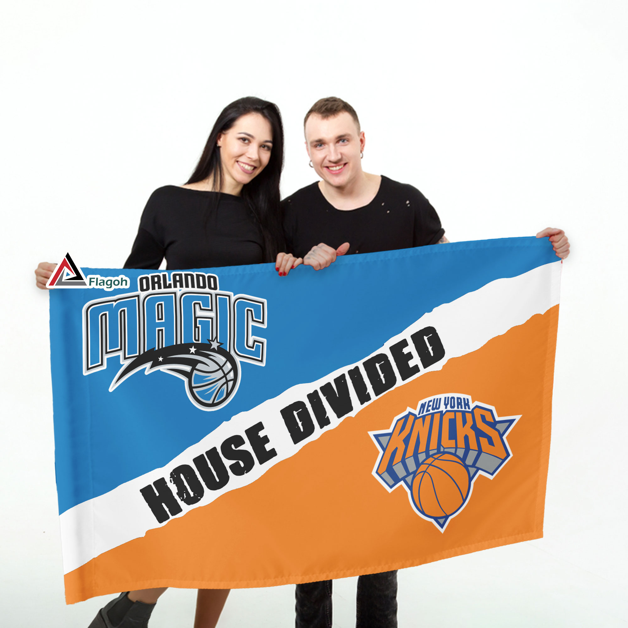 Magic vs Knicks House Divided Flag, NBA House Divided Flag - Image 3