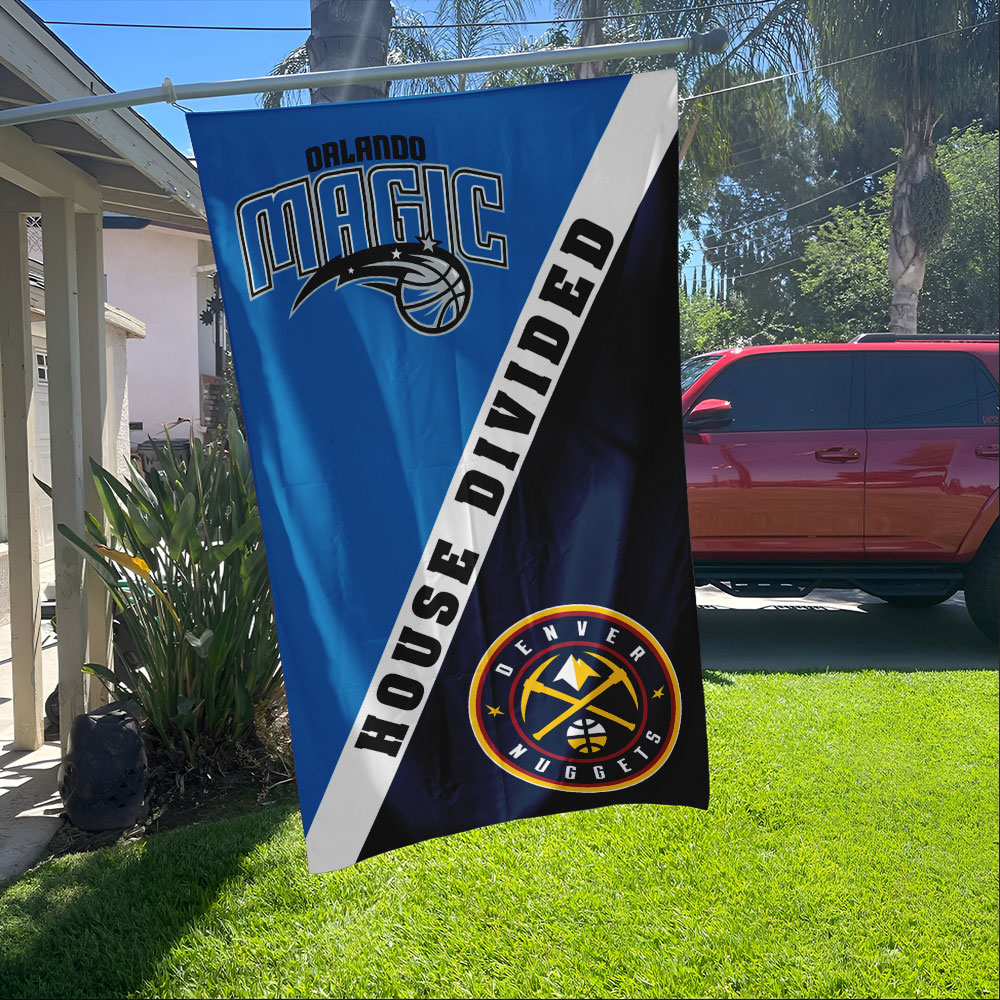 Magic vs Nuggets House Divided Flag, NBA House Divided Flag - Image 5