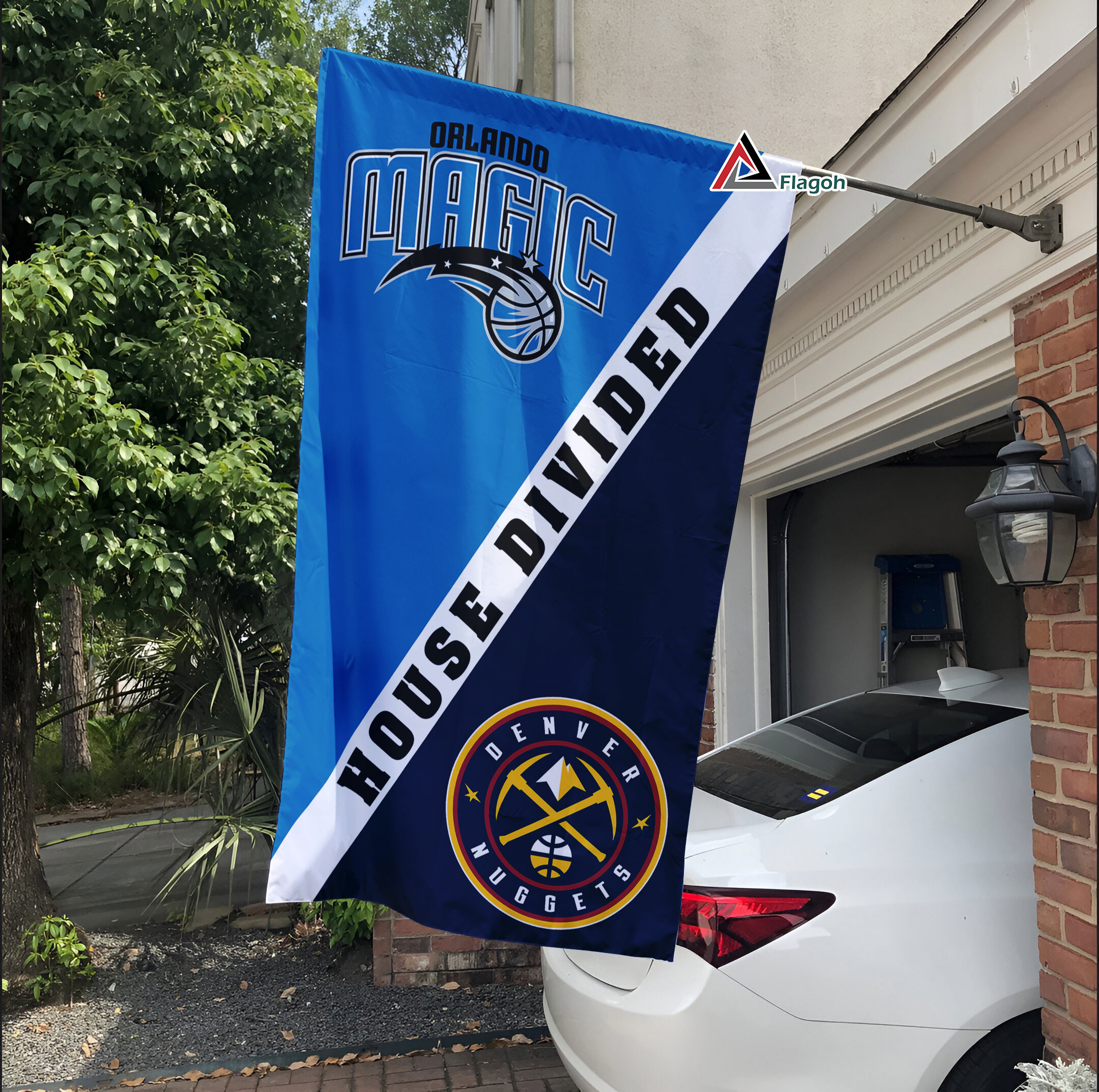 Magic vs Nuggets House Divided Flag, NBA House Divided Flag - Image 4