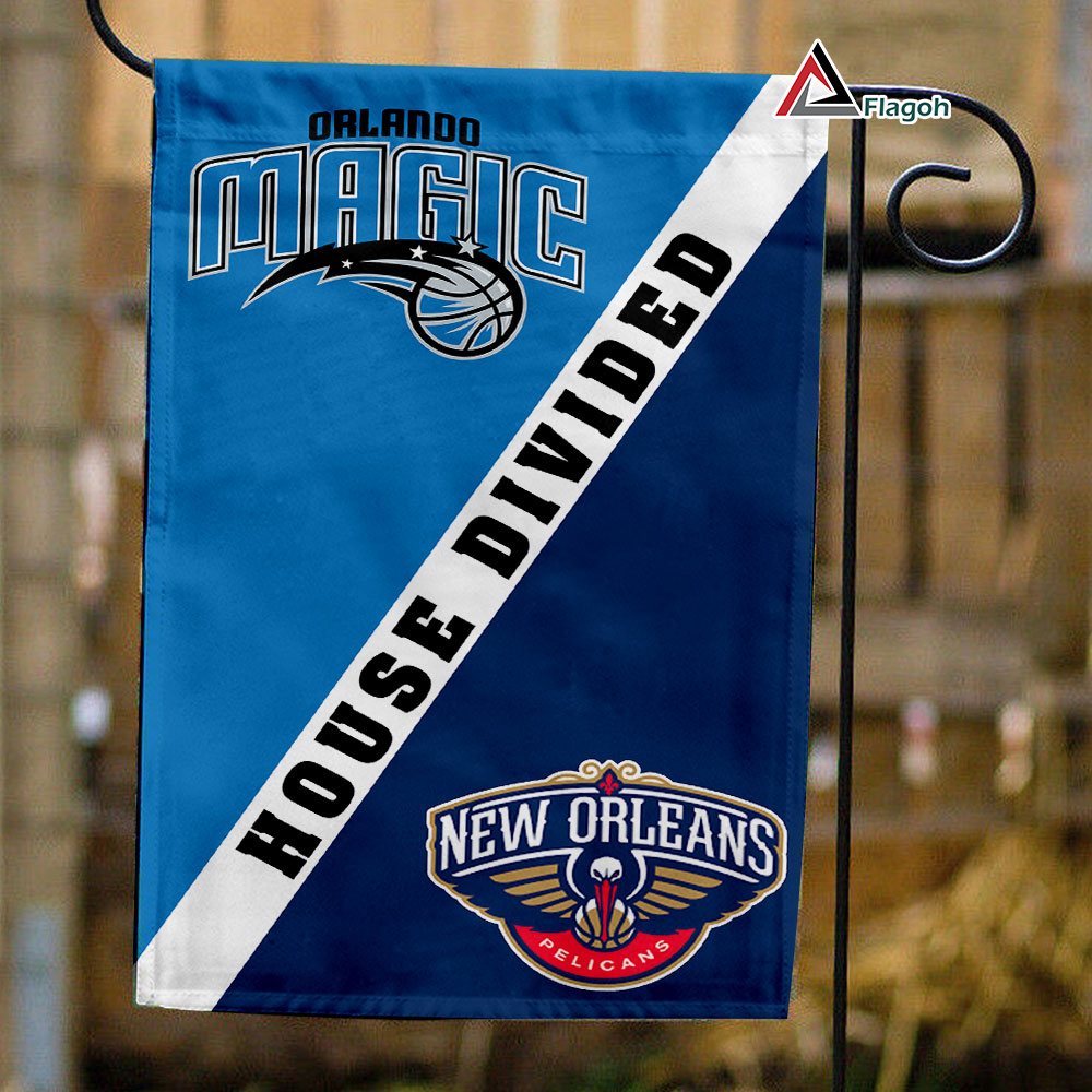 Magic vs Pelicans House Divided Flag, NBA House Divided Flag