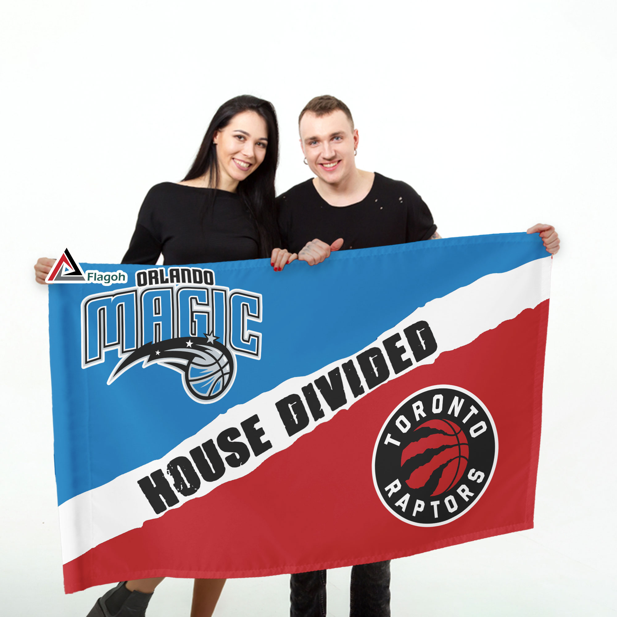 Magic vs Raptors House Divided Flag, NBA House Divided Flag - Image 3