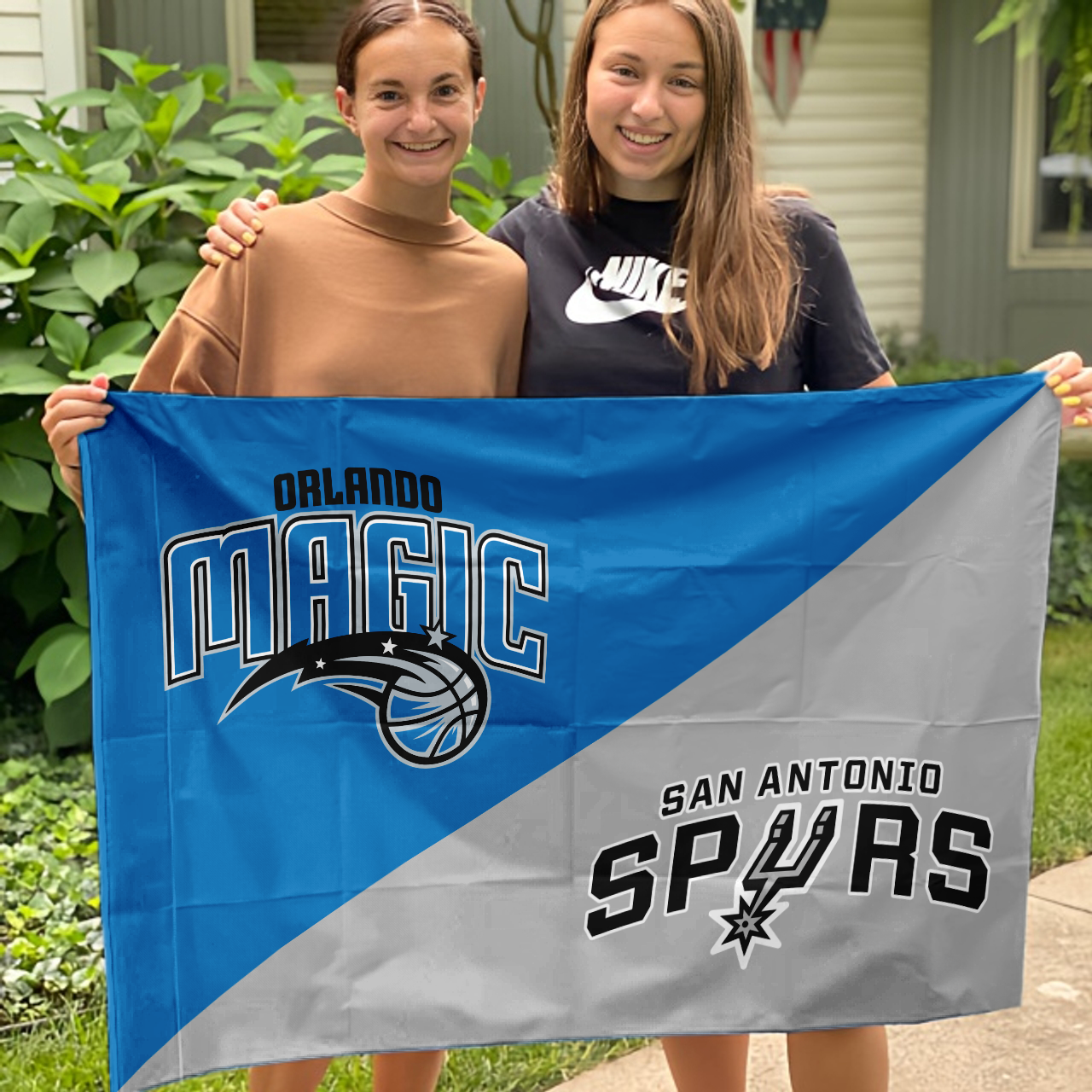 Magic vs Spurs House Divided Flag, NBA House Divided Flag - Image 3