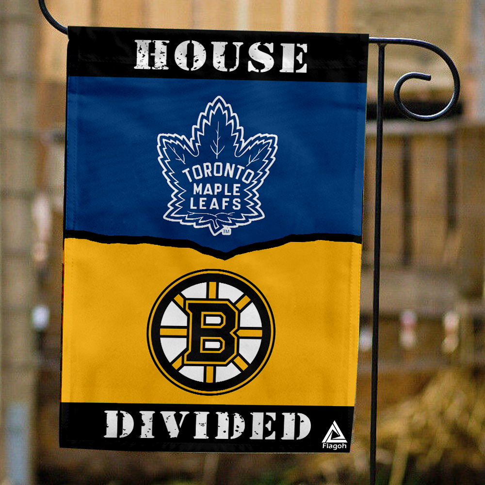 Maple Leafs vs Bruins House Divided Flag, NHL House Divided Flag