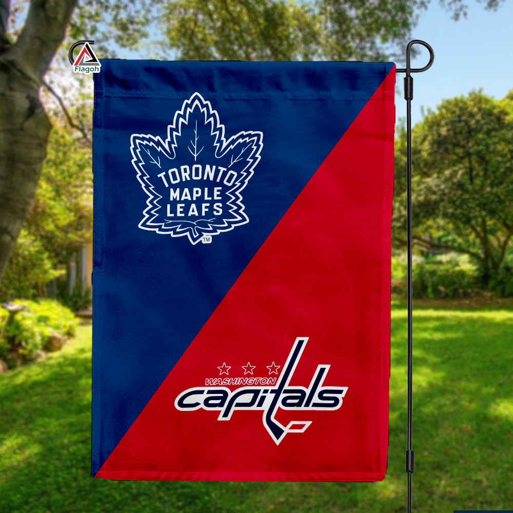 Maple Leafs vs Capitals House Divided Flag, NHL House Divided Flag
