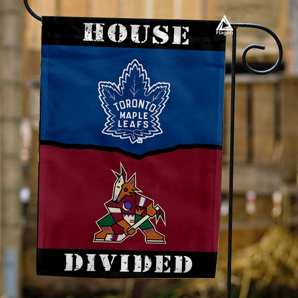 Maple Leafs vs Coyotes House Divided Flag, NHL House Divided Flag