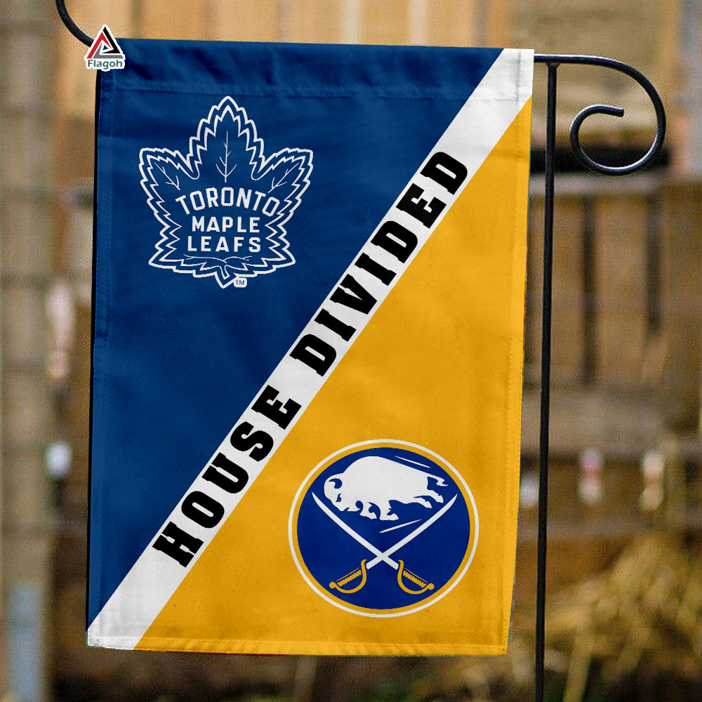 Maple Leafs vs Sabres House Divided Flag, NHL House Divided Flag