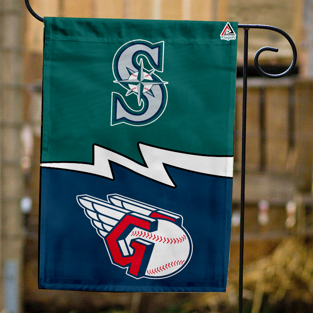 Mariners vs Guardians House Divided Flag, MLB House Divided Flag