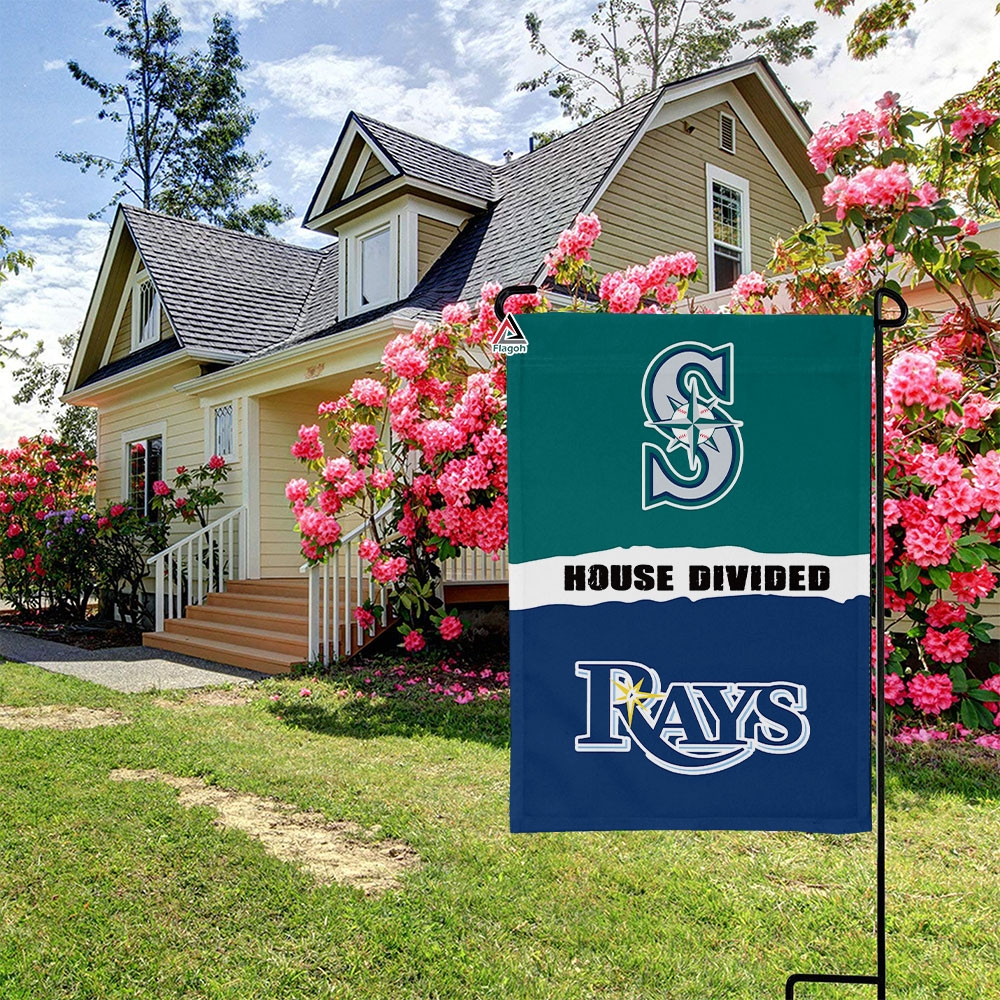Mariners vs Rays House Divided Flag, MLB House Divided Flag - Image 3