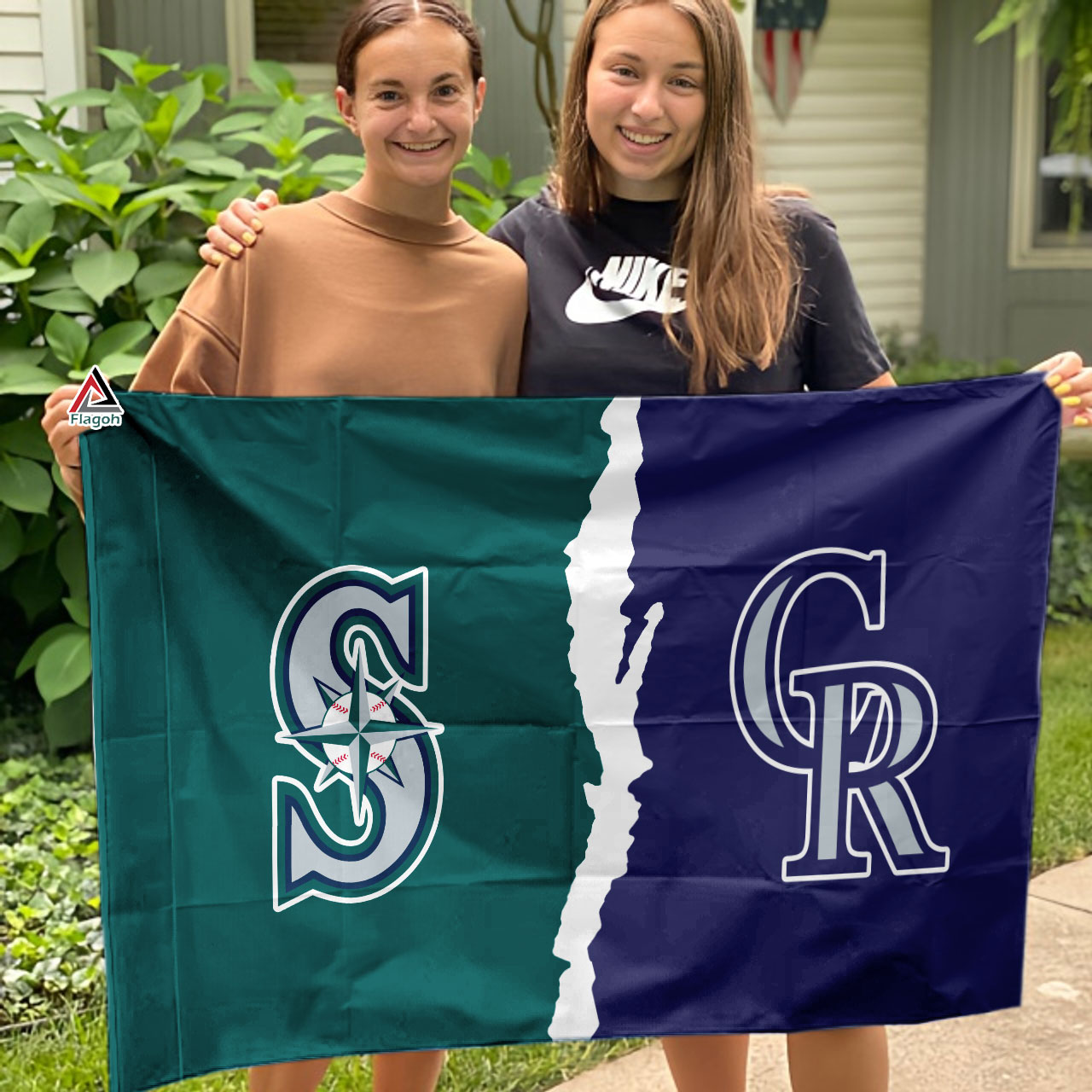 Mariners vs Rockies House Divided Flag, MLB House Divided Flag - Image 3