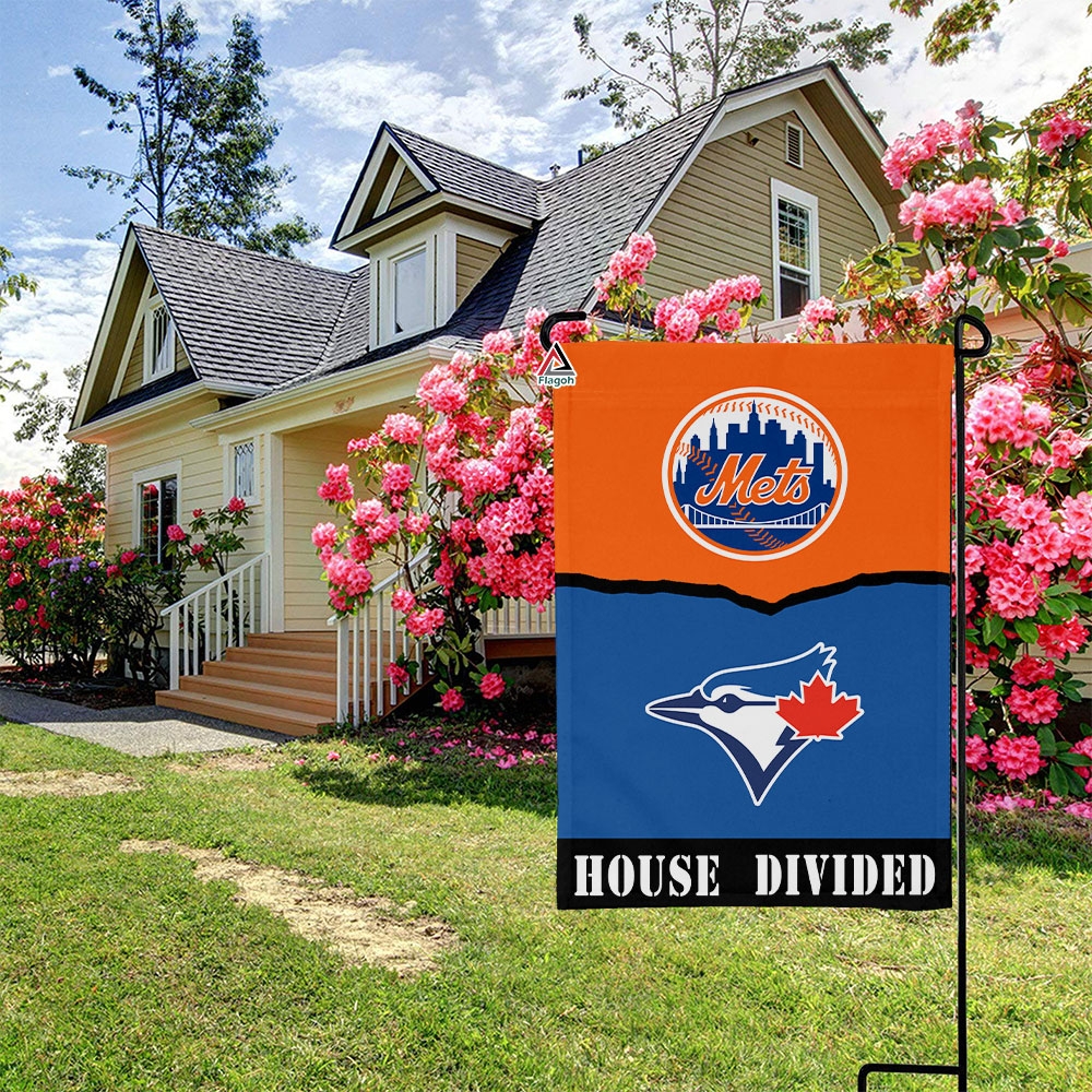 Mets vs Blue Jays House Divided Flag, MLB House Divided Flag - Image 3
