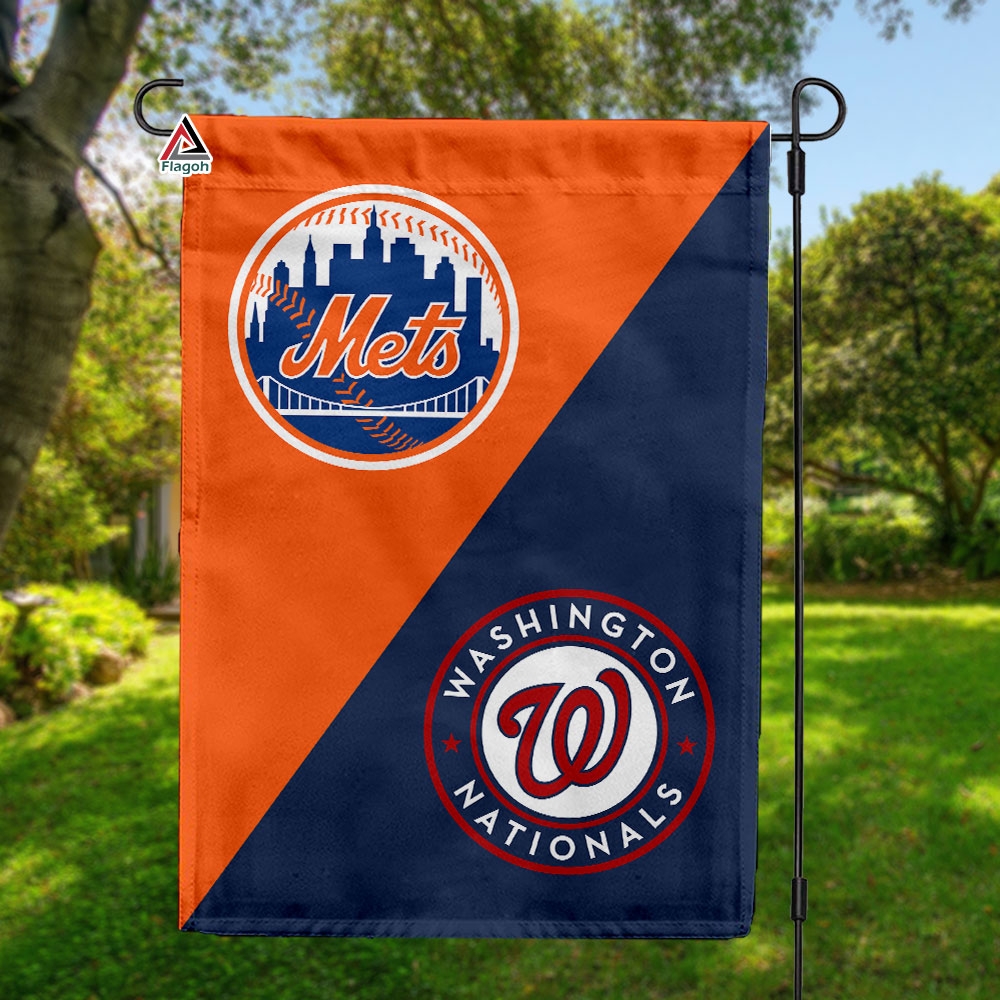 Mets vs Nationals House Divided Flag, MLB House Divided Flag