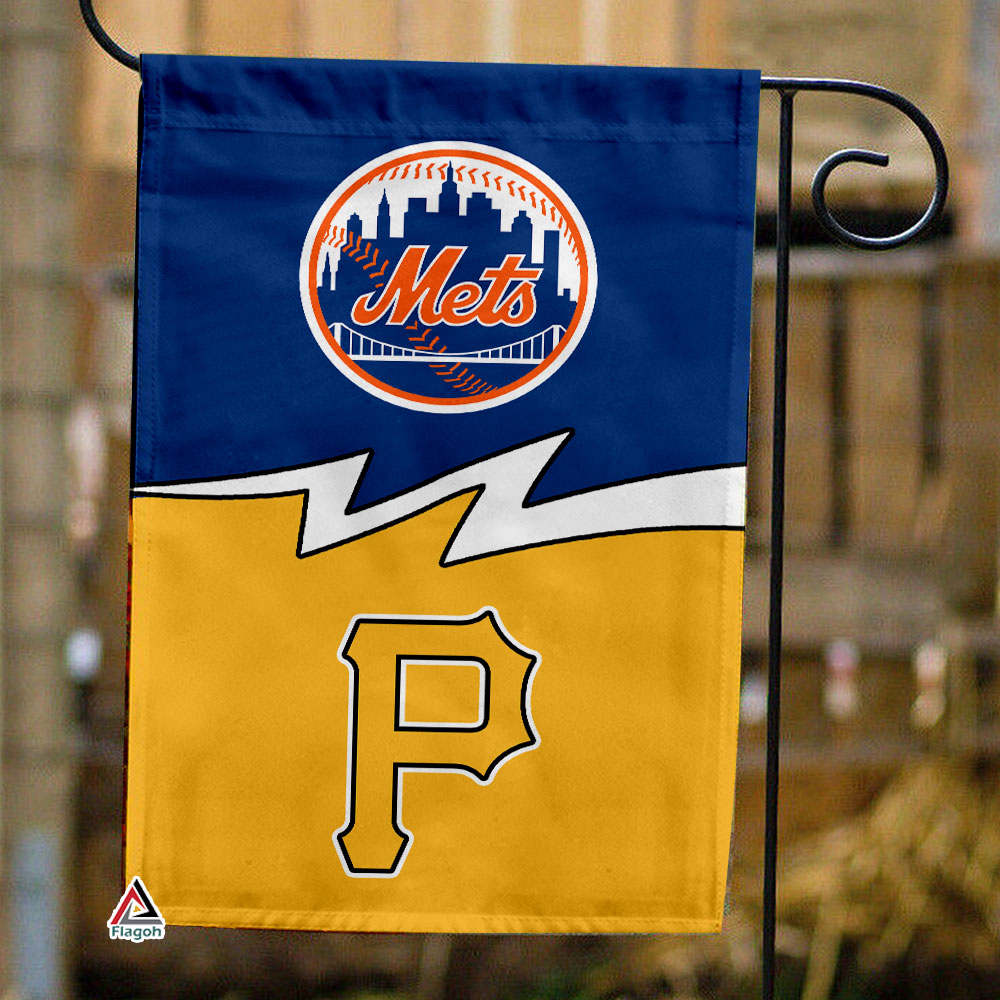 Mets vs Pirates House Divided Flag, MLB House Divided Flag