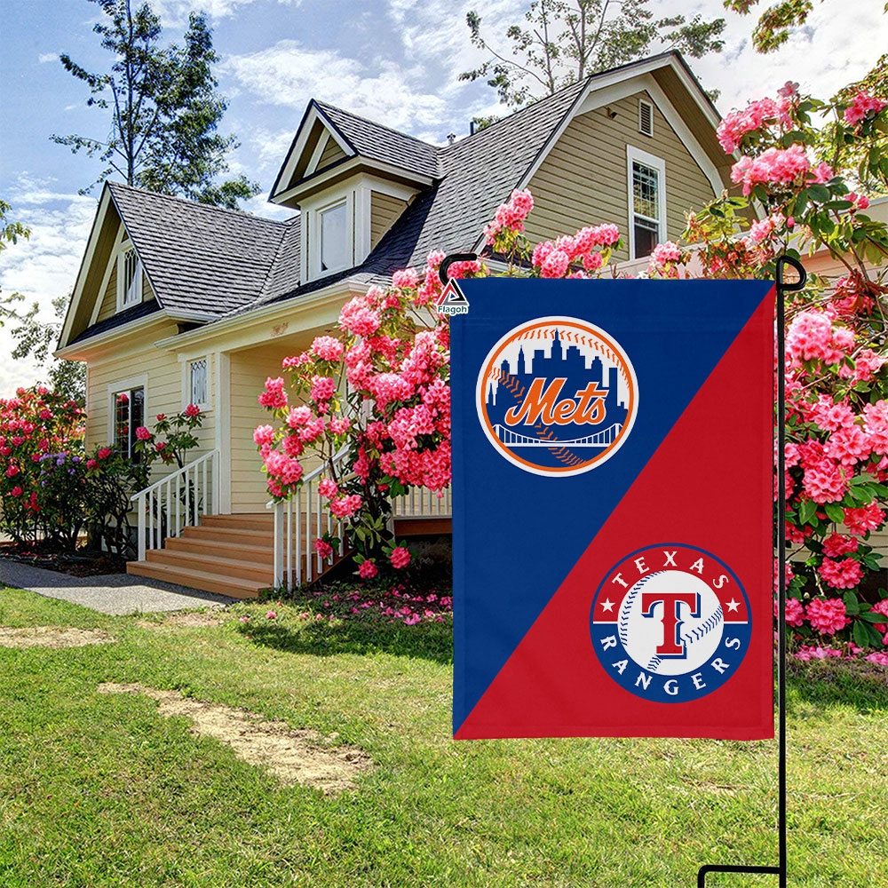 Mets vs Rangers House Divided Flag, MLB House Divided Flag - Image 3