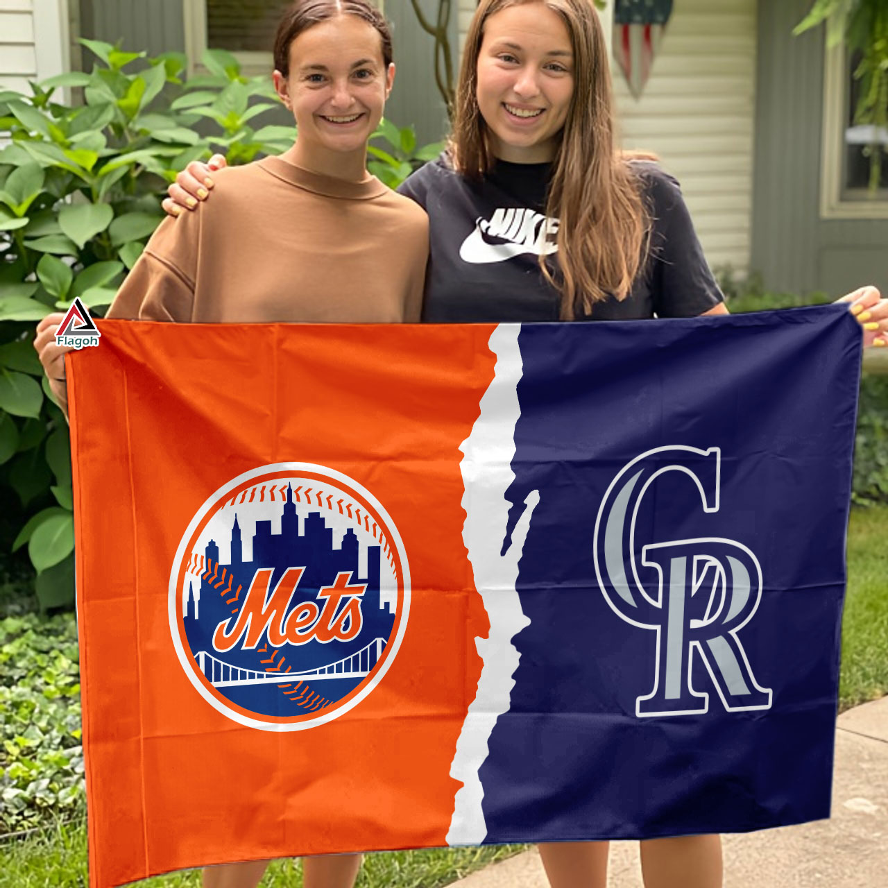 Mets vs Rockies House Divided Flag, MLB House Divided Flag - Image 3