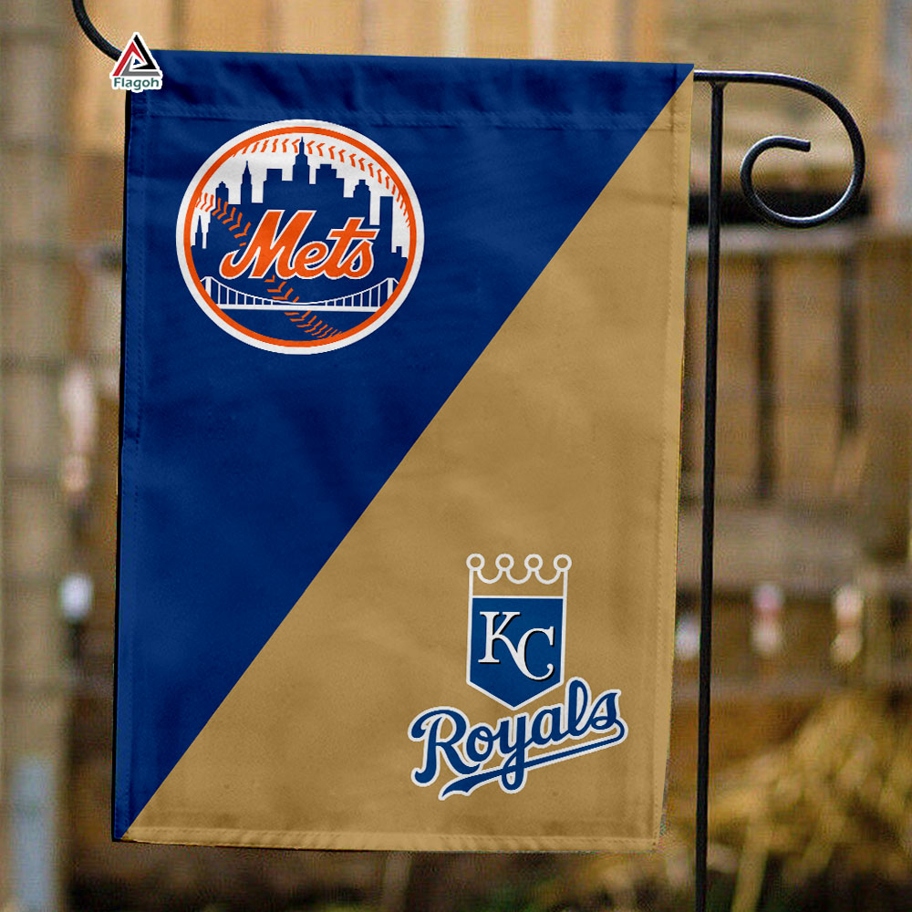 Mets vs Royals House Divided Flag, MLB House Divided Flag