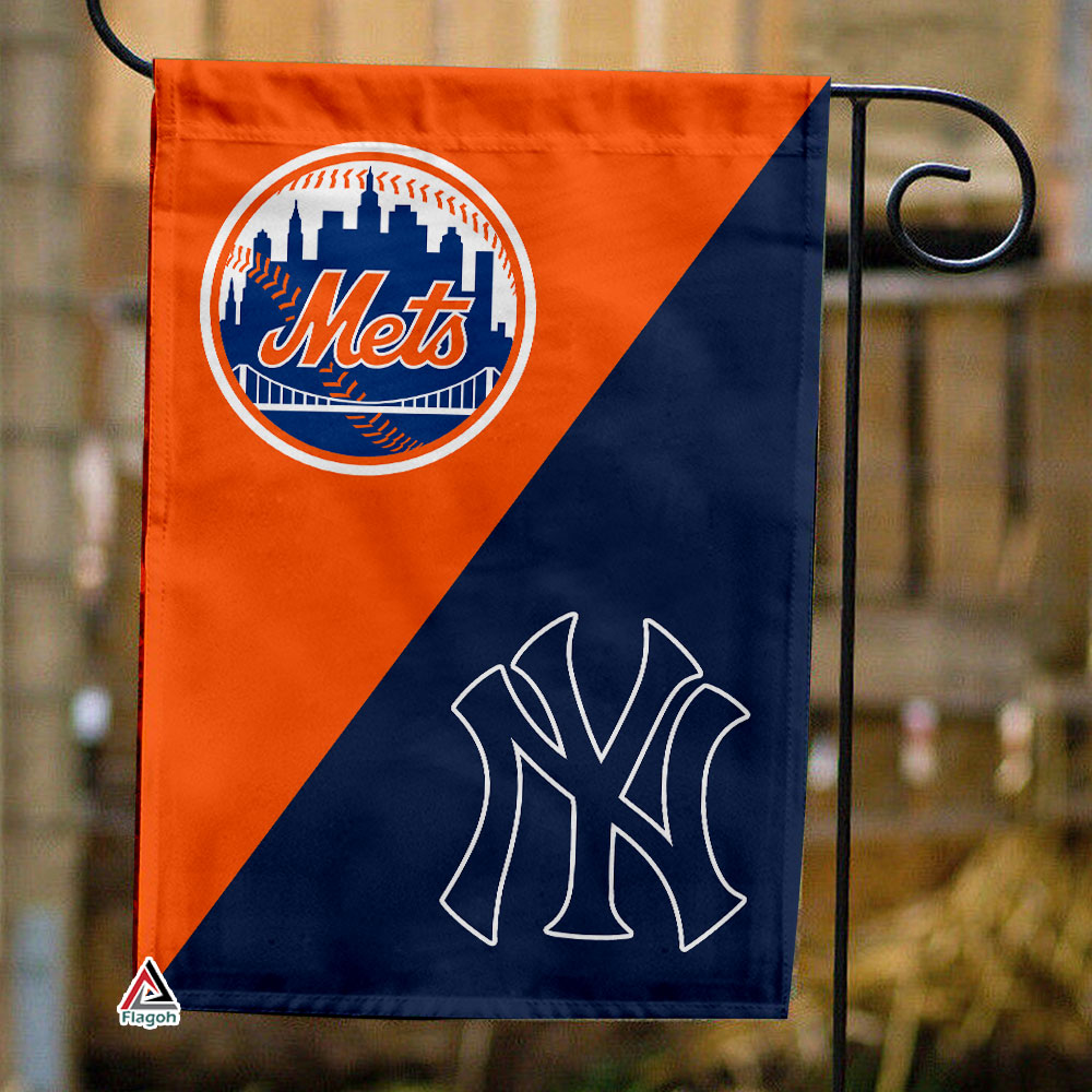 Mets vs Yankees House Divided Flag, MLB House Divided Flag