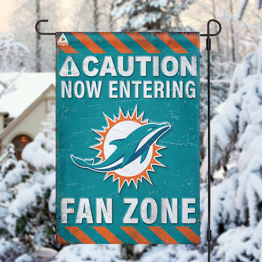 Miami Dolphins Fan Zone Flag, NFL Welcome Sport Flag
