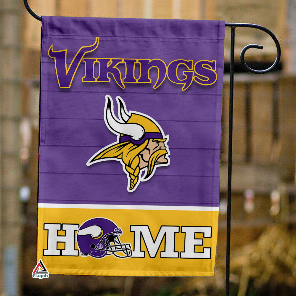 Minnesota Vikings Football Flag, Viktor the Viking Mascot Personalized Football Fan Welcome Flags, Custom Family Name NFL Decor - Image 5