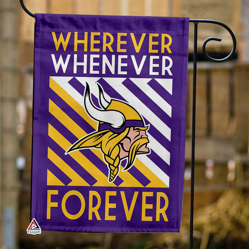 Minnesota Vikings Forever Fan Flag, NFL Sport Fans Outdoor Flag