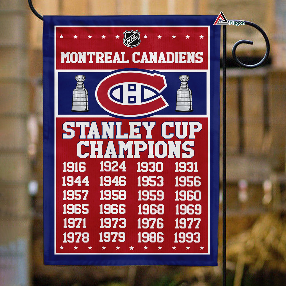 Montreal Canadiens Stanley Cup Champions Flag, Canadiens Stanley Cup Flag, NHL Premium Flag