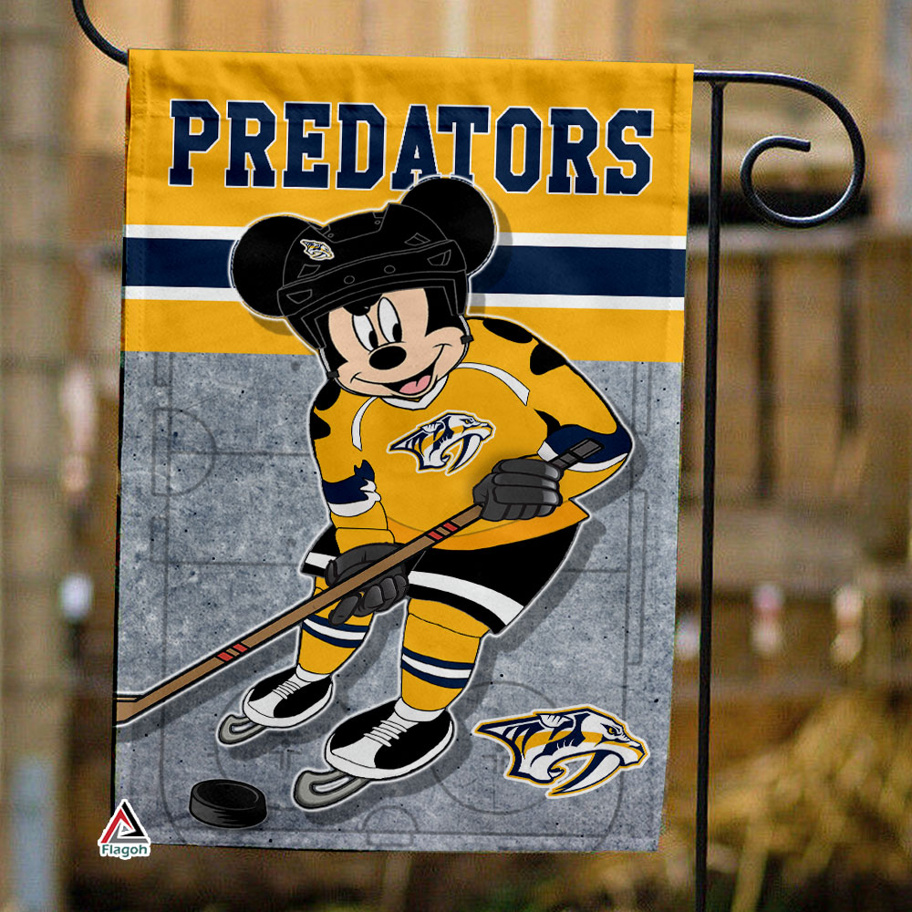 Nashville Predators x Mickey Hockey Flag, Nashville PredatorsFlag, NHL Premium Flag