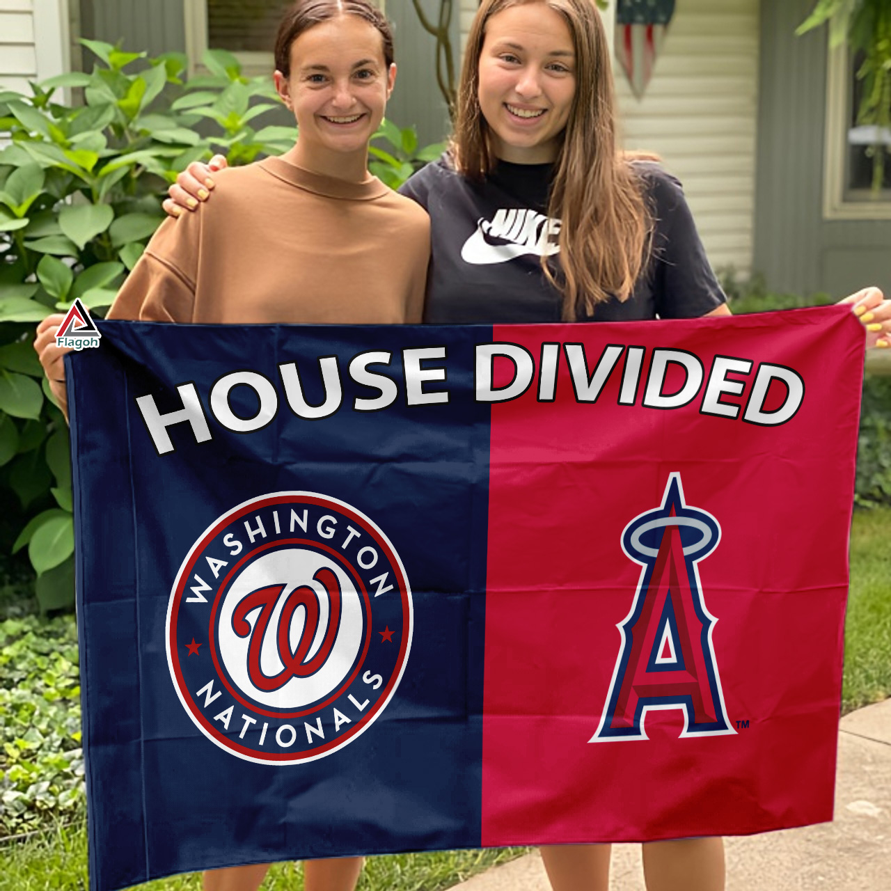 Nationals vs Angels House Divided Flag, MLB House Divided Flag - Image 3