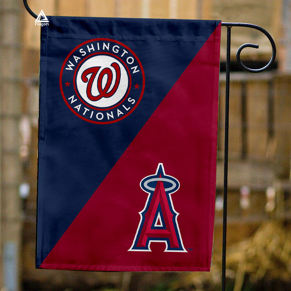 Nationals vs Angels House Divided Flag, MLB House Divided Flag