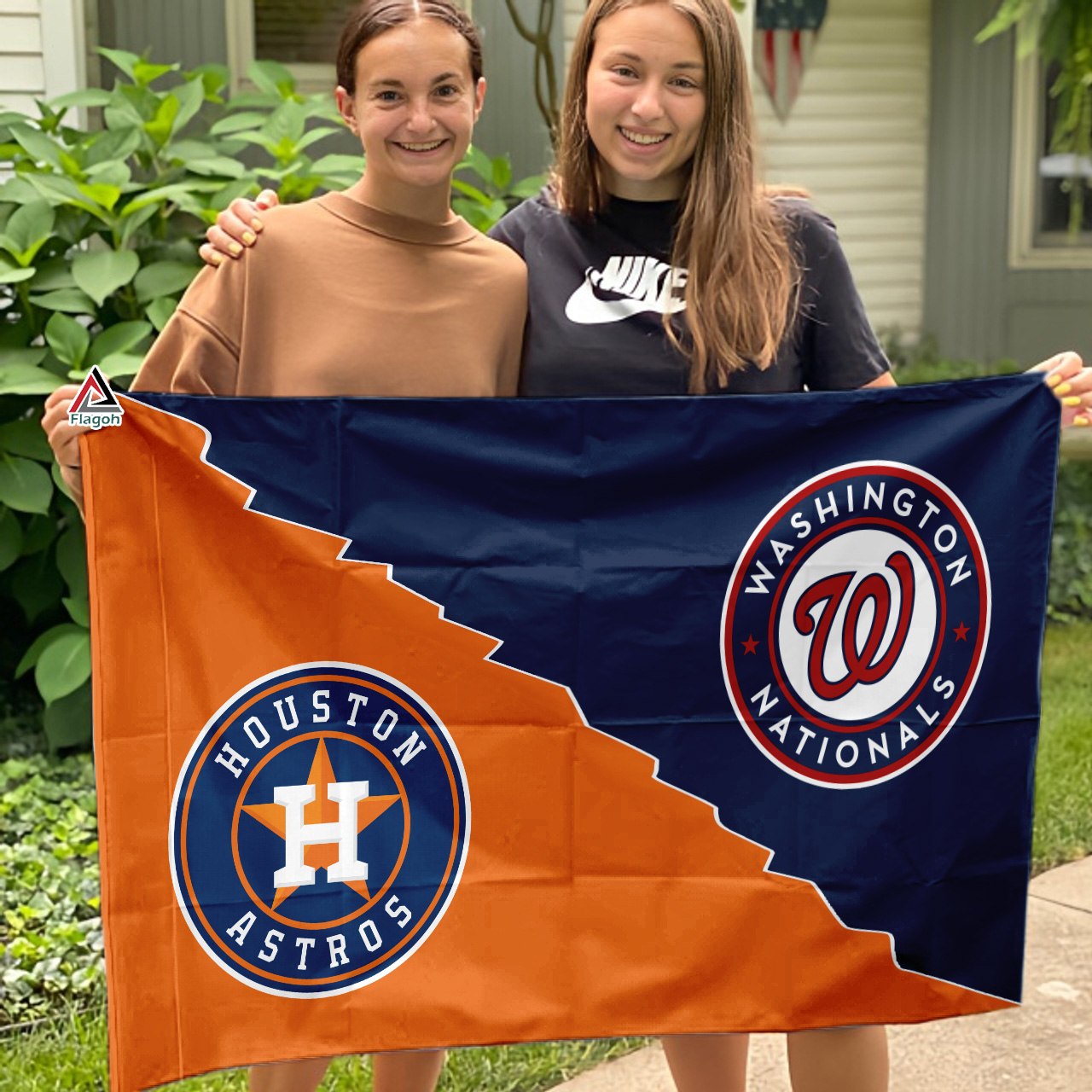 Nationals vs Astros House Divided Flag, MLB House Divided Flag - Image 3