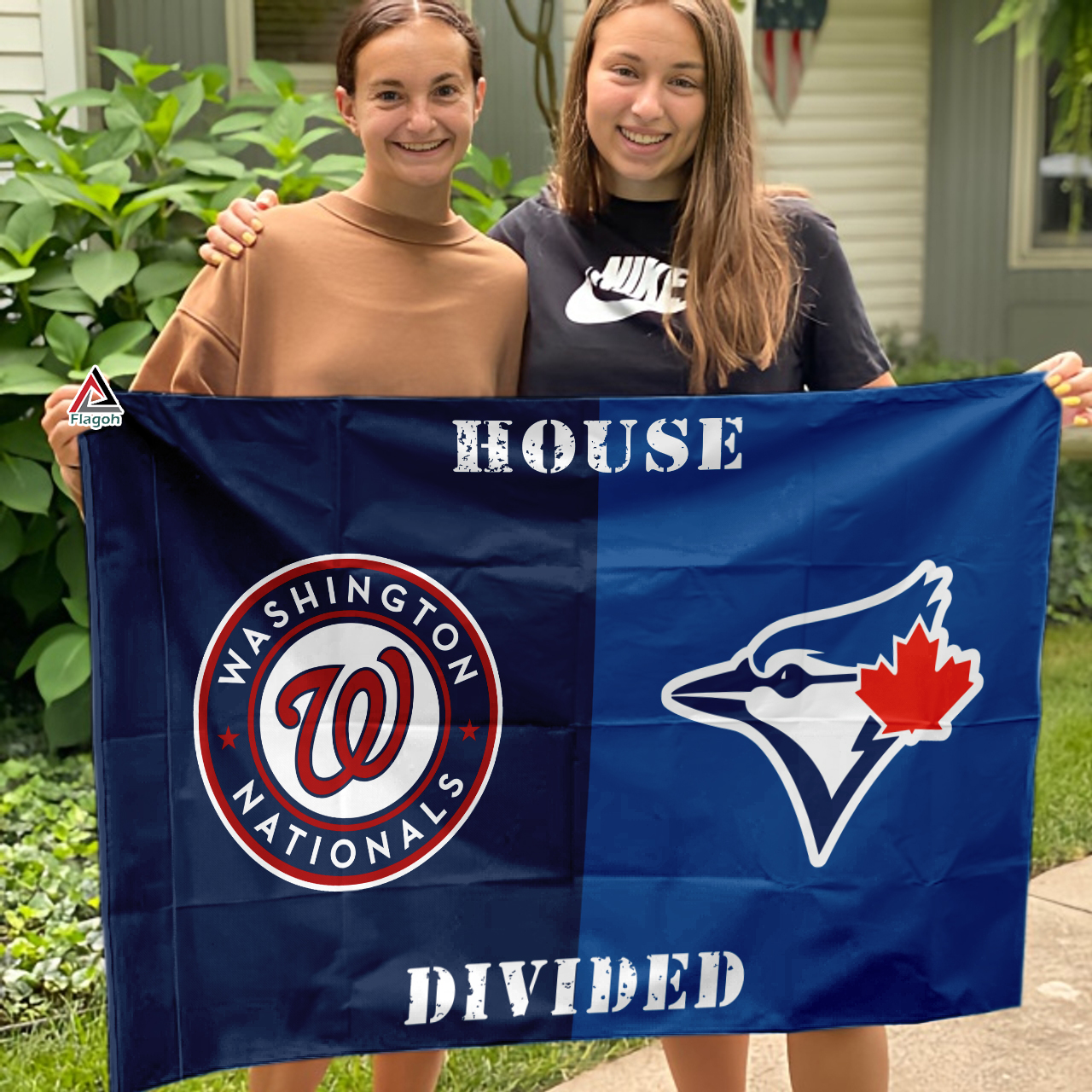 Nationals vs Blue Jays House Divided Flag, MLB House Divided Flag - Image 3