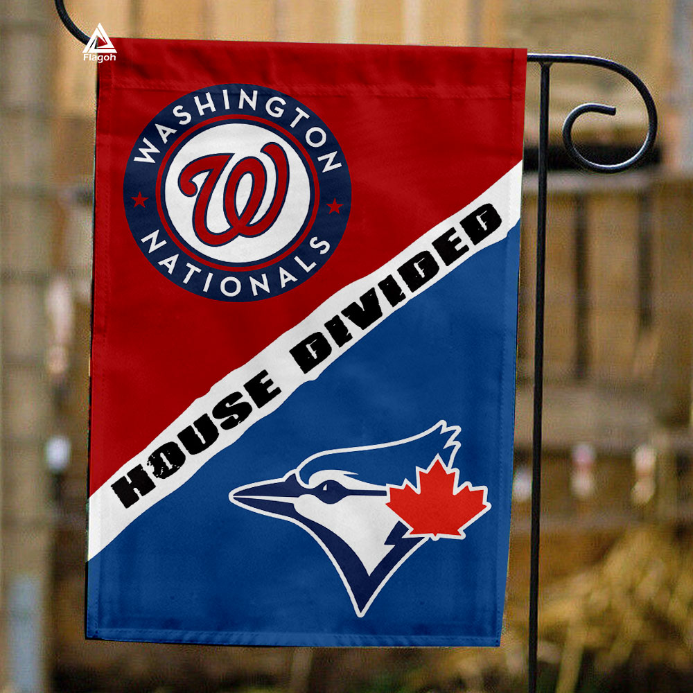 Nationals vs Blue Jays House Divided Flag, MLB House Divided Flag