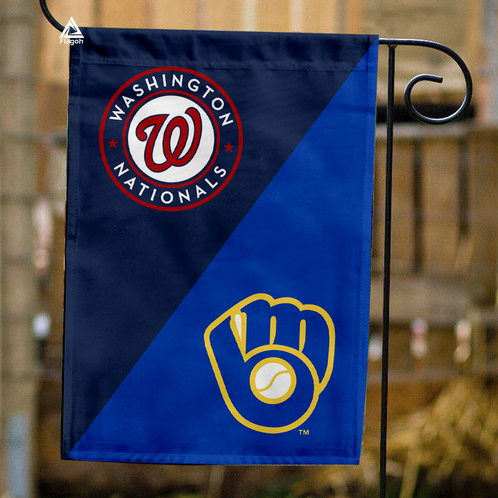 Nationals vs Brewers House Divided Flag, MLB House Divided Flag