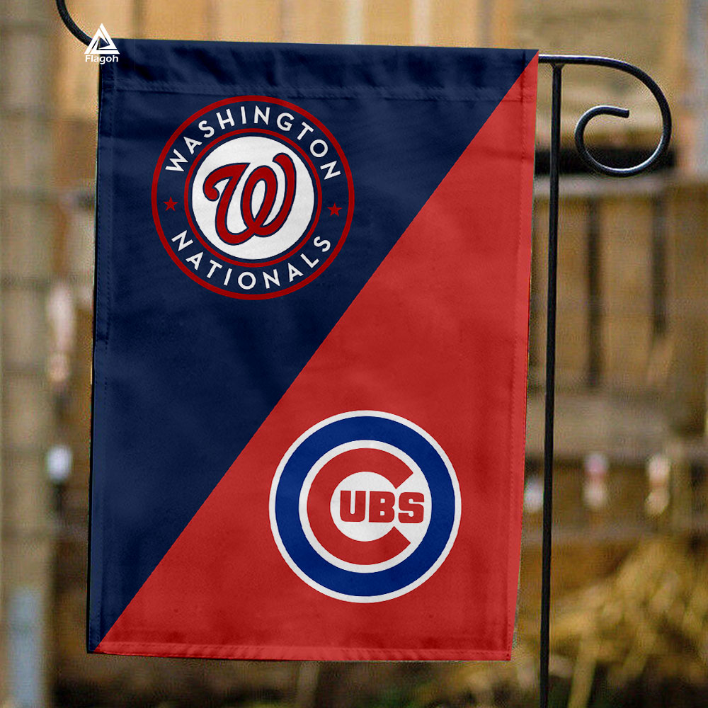 Nationals vs Cubs House Divided Flag, MLB House Divided Flag